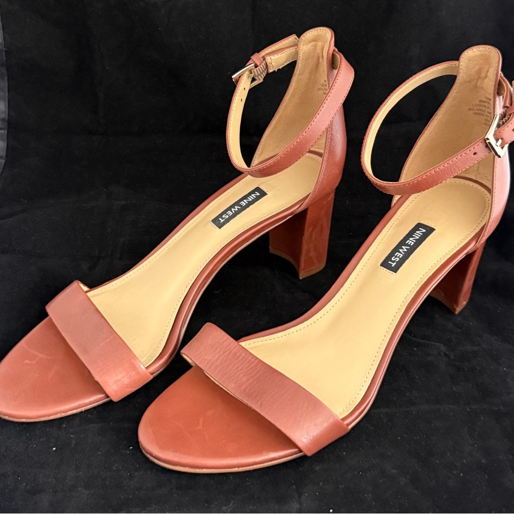 Pruce Ankle Strap Block Heel Sandals -